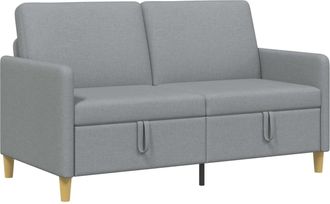 vidaXL Sof&aacute; Con Almacenamiento Gris Claro 152 X 78 X 87 Cm Poli&eacute;ster Vidaxl