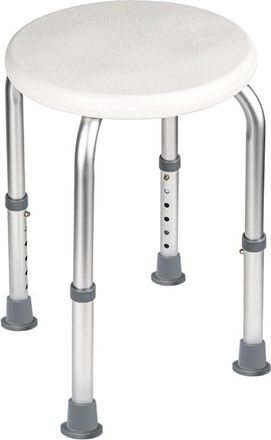 OEM Taburete De Ducha Redondo - Ajustable, Soporta Hasta 136 Kg, Aluminio Y Pe, Antideslizante