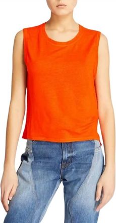 Frame Denim Swingy Muscle Tank Top In Orange Crush