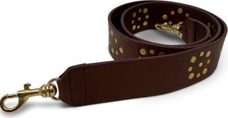 Kempton & Co. Womens Leather Flat Stud Handbag Strap In Brandy