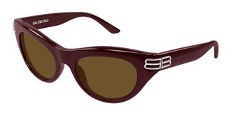 Balenciaga BB0466S 004 Womens Sunglasses Burgundy Size 55