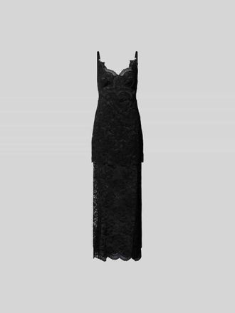 Paco Rabanne Midikleid mit Herz-Ausschnitt in Black, Gr&ouml;&szlig;e XS/S