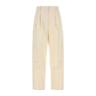 Max Mara Dames, Broeken, Wit, Maat: 2XS Katoen