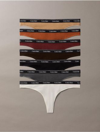 Calvin Klein Calvin Klein Womens Icon Logo 7-Pack Thong - Multi - XL