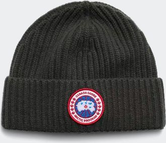 Canada Goose Tuque c&ocirc;tel&eacute;e en m&eacute;lange de cachemire (Hommes, Military Green, TAILLE UNIQUE)