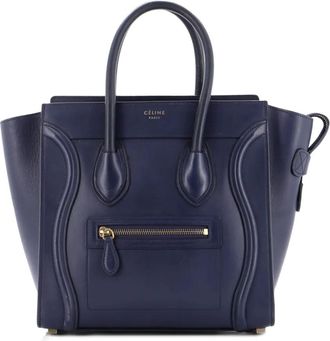 Celine Luggage Bag Smooth Leather Mini tote bag - Blauw