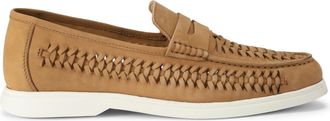 Kurt Geiger Mens Sully Weave Loafers - Tan