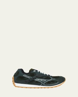 Bottega Veneta Mens Orbit Technical Fishnet Runner Sneakers
