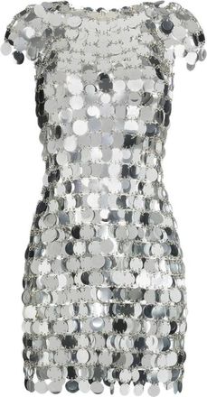 Paco Rabanne Robe Jurk - Dames - Feestkleedjes - Grijs - S - Polyester - Kleedjes