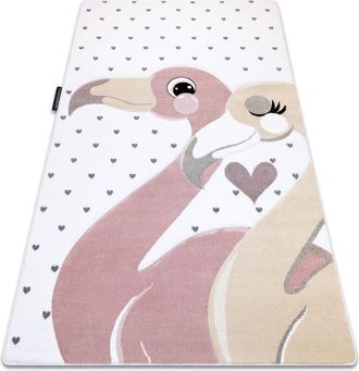 RugsX Rugsx - Alfombra Petit Flamingos Flamencos Corazones Crema Beige 180x270 Cm