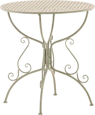 Clp Mesa redonda de exterior para 4 personas en Metal Verde antiguo