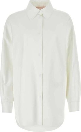 Valentino Garavani Katoenen Poplin Overhemd - Dames - Overhemden - Wit - 2XS - Katoen - Overhemden