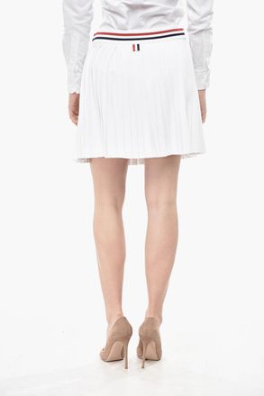 Thom Browne Minigonna Pliss&egrave; in Maglia Thom Browne