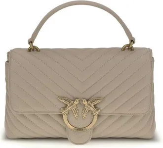 Pinko Calf Leather Bos Taurus Womens Handbag