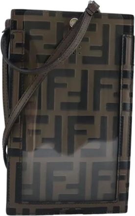 Fendi Pre-owned Cross Body Bags, female, Brown, Size: ONE SIZE Pre-owned Canvas Pouch