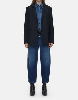 Closed Stover-X Relaxed Denim Straight Jeans In Blue