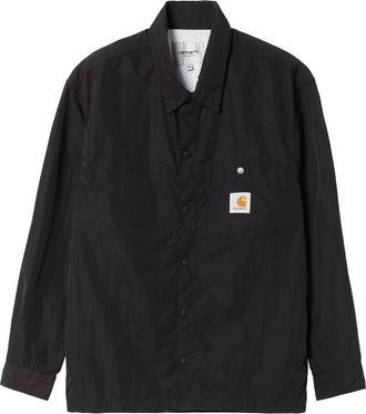 Carhartt Work in Progress Zwarte Lichtgewicht Overhemdjasje met Zakken - Heren - Zomerjassen - Zwart - L - Nylon - Jassen