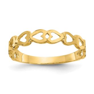 Diamond2Deal 14k Yellow Gold Heart Ring