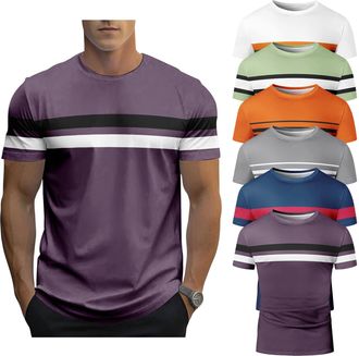 Generic 3Pack Mens T-Shirts Short Sleeve Pocket Tee Shirt Casual Crew Neck Moisture Wicking Soft Basic T Shirts (UK, Alpha, 3XL, Regular, Regular, 16)