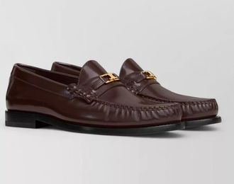 Celine triomphe luco moccasin loafer gold hardware