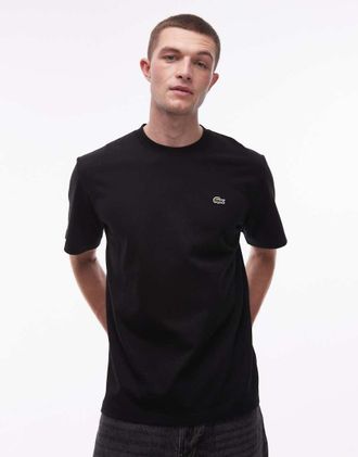 Lacoste T-shirt oversize pesante nera-Nero