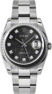 Rolex Oyster Perpetual Datejust 36 Black Dial Stainless Steel Bracelet Automatic Ladies Watch 116244BKJDO