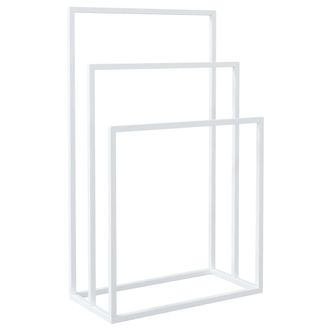vidaXL Toallero De Pie De Hierro Blanco 48x24x79 Cm Vidaxl
