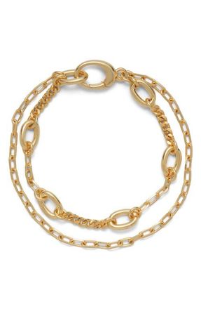 LADY GREY Dual Chain Bracelet in Gold at Nordstrom