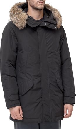 Woolrich Black Solid Hood Jacket