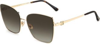 Jimmy Choo London Gold Metal Womens Sunglasses