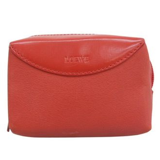 Loewe Red Color Leather Coin Purse/Coin Case (Pre-Owned)