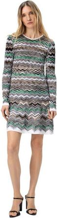 Missoni Mini Dress In English Rib Knit With Flame Pattern in Multicoloured at Nordstrom, Size 44 It