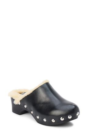 Matisse Footwear Mayfair Faux Shearling Lined Clog in Black at Nordstrom, Size 10