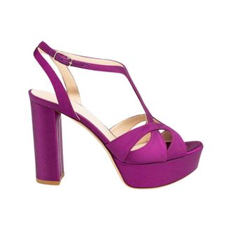 Lella Baldi Sandalo in raso - - Shoes - Donna - Rosa - 38 EU