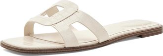 Bandolino Vienma Womens Dress Sandals Ivory Croco : 6.5 M, Faux Leather/Synthetic