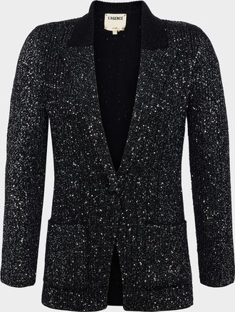 L'agence Lenora Sequin Knit Blazer