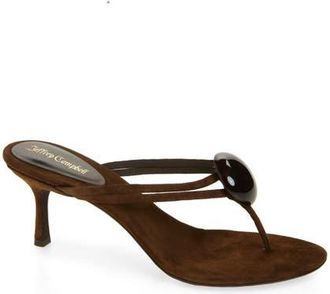 Jeffrey Campbell Nimora Slide Sandal in Brown Suede Combo at Nordstrom, Size 7.5
