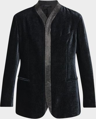 Giorgio Armani Men & apos;s Crystal-Trim Jacket