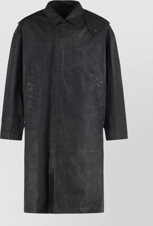 Christophe Lemaire hooded long cotton coat storm flap