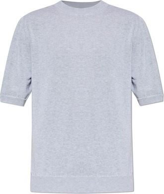 Eleventy T-shirt met ronde hals - Heren - T-shirts - Grijs - L - Katoen - Tops