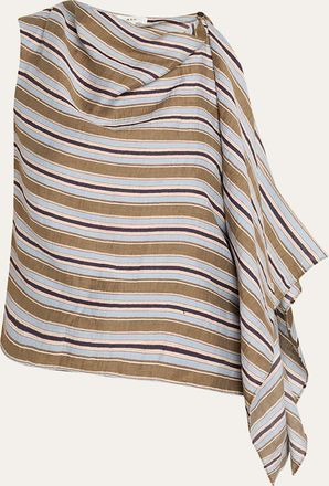 A.L.C. Lota Stripe Draped Top