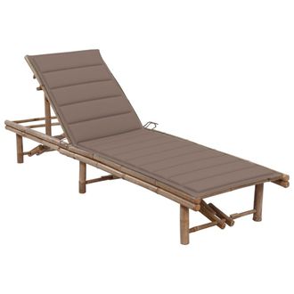 vidaXL Tumbona De Jard&iacute;n Con Coj&iacute;n Bamb&uacute; Vidaxl