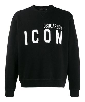 Dsquared2 Mens Icon Logo Sweatshirt Black Cotton - Size X-Large