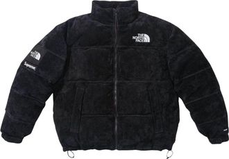 SUPREME x The North Face Suede Nuptse Jacket Black White SUP-FW23-213