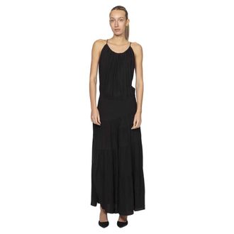 Iro Maxi Dresses, female, Black, Size: 2XS Island Long Ruffled Dress
