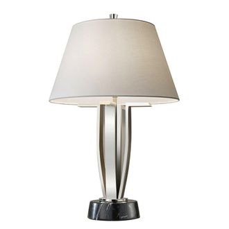 Loops Table Lamp Highly Polished Nickel Finish LED E27 60W Single Bulb d00958