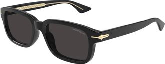 Montblanc Mb 0436S Zonnebril - Heren - Zonnebrillen - Zwart - 54 MM - Accessoires