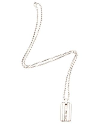 Tiffany & Co. Silver Atlas I.D. Tag Necklace (Authentic Pre-Loved)