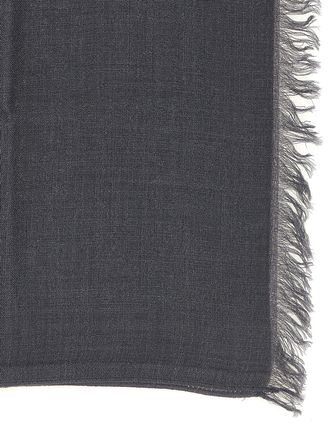 Brunello Cucinelli Cashmere Silk Blend Scarf - Grey