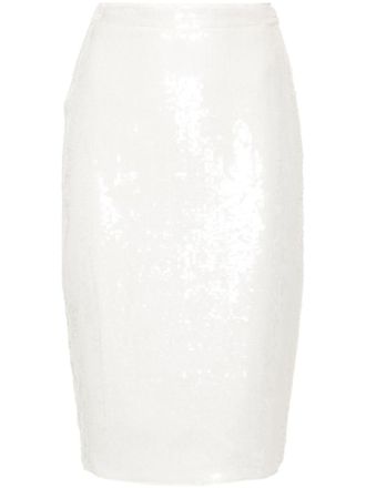 Theory KL sequined midi skirt - White